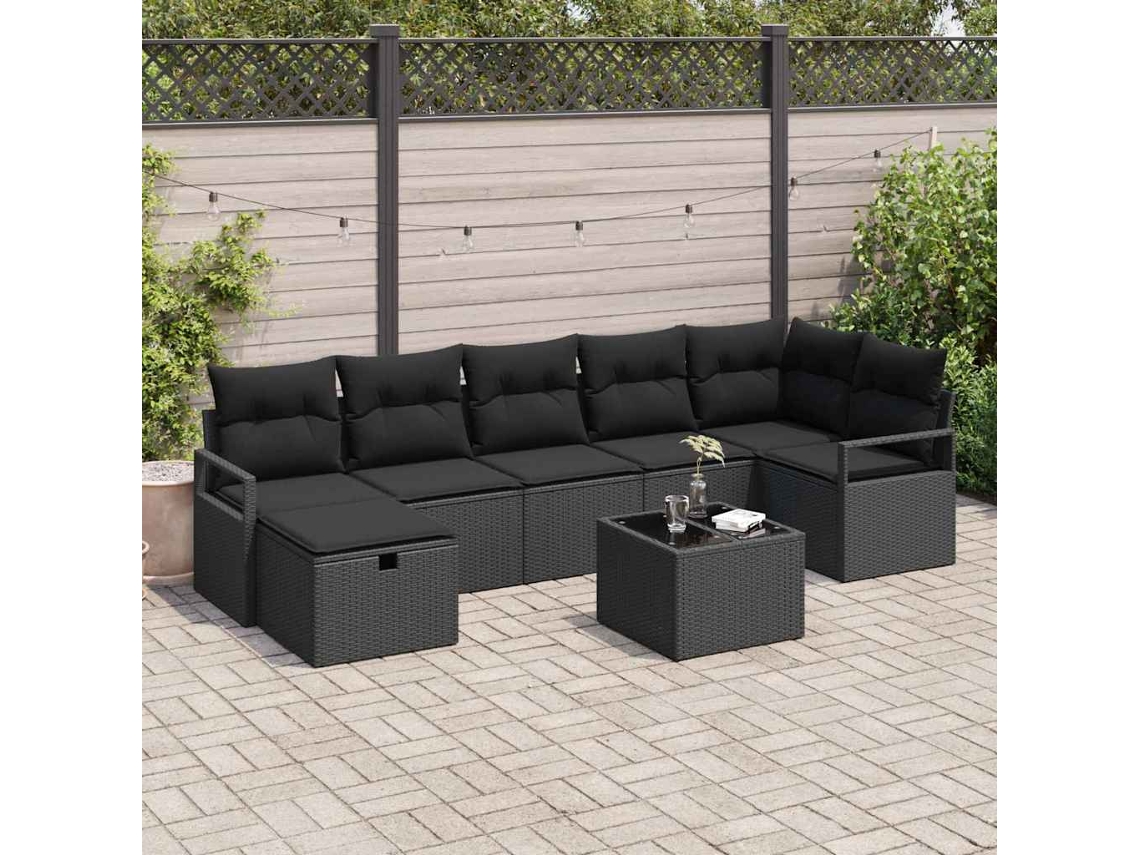 Vidaxl Conjunto De Sofás 5 Unid. Vime Pe