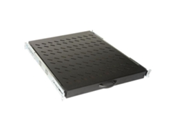 Prateleira Universal para Armário Rack Removível em Trilhos Telescópicos 1 Unidade Preto 570 0 Mm.