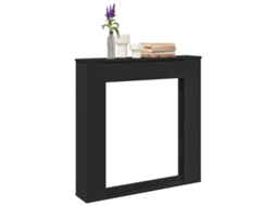 Vidaxl Cornija De Lareira 100x20x100 Cm Derivados De Madeira Preto