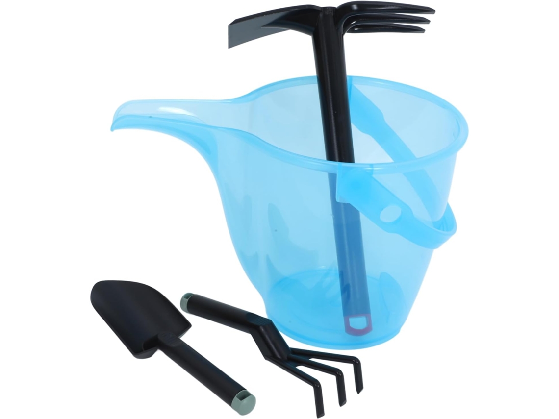 Topbathy Kit de Ferramentas Jardinagem Besportble em Miniatura para Meninos e Meninas com Enxada, Ancinho Pá