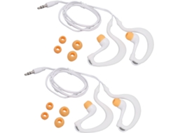 2 Fones De Ouvido Intra-auriculares Com Gancho Orelha, Resistentes E