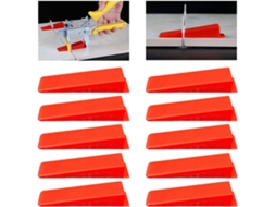 Lurelia Kit Nivelador De Ladrilhos, 100 Espaçadores, 100 Bases E 4 Cunhas, 1-3 Cm, Vermelho Para Piso E Parede