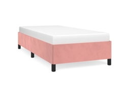 Estrutura de Cama 90x200 Cm Veludo Rosa MAISON EXCLUSIVE