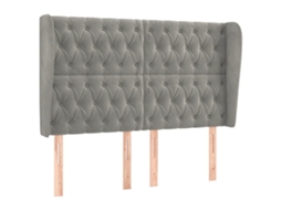 Cabeceira de Cama com Abas Veludo Cinzento Claro MAISON EXCLUSIVE 163x23x118 cm
