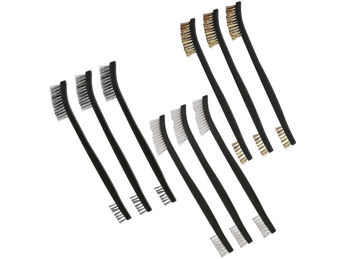 Escovas De Aço Mini, Conjunto Com 9 Peças Para Limpeza