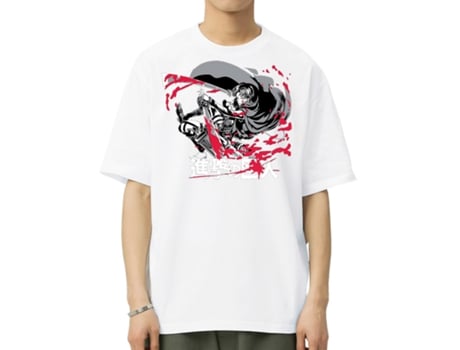 T-Shirt de Homem VREEL Ataque Titan Algodão Branco (L)