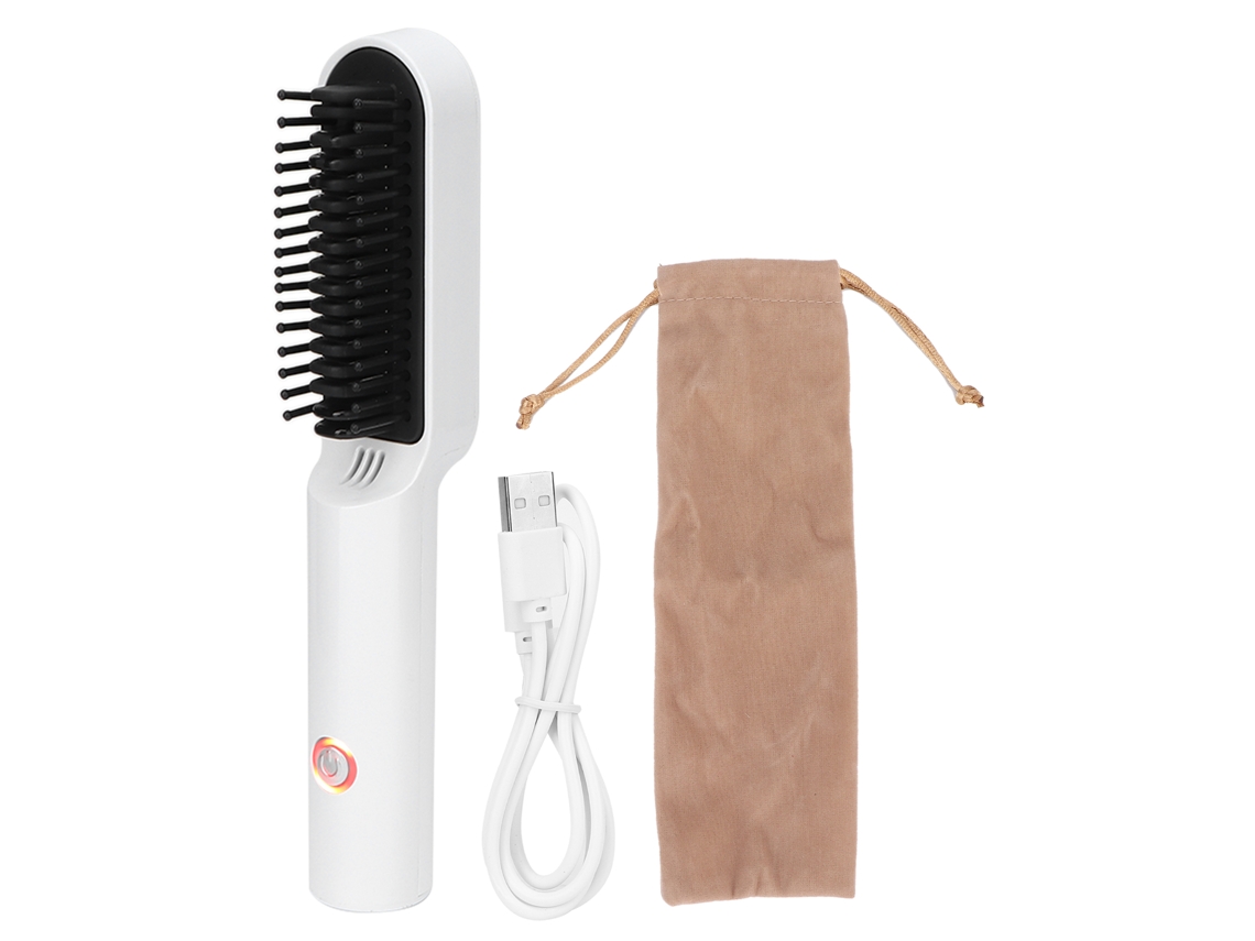 Pente De Alisamento De Cabelo Anti Queimaduras Aquecimento Rápido Profissional Para Casa E Salão Branco