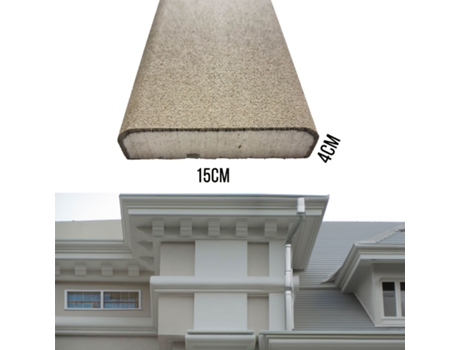 Pacote de 18Ml de Moldura Decorativa em Xps Revestido de Resina para Uso Externo 15X4X200Cm Pd149 ETERNAL PARQUET