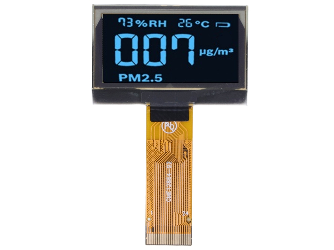 Módulo De Tela Lcd Digital De 1,54 Polegadas 128x64 Ssd1309 Conjunto De Acessórios 24 Pinos Azul Mrc128-3