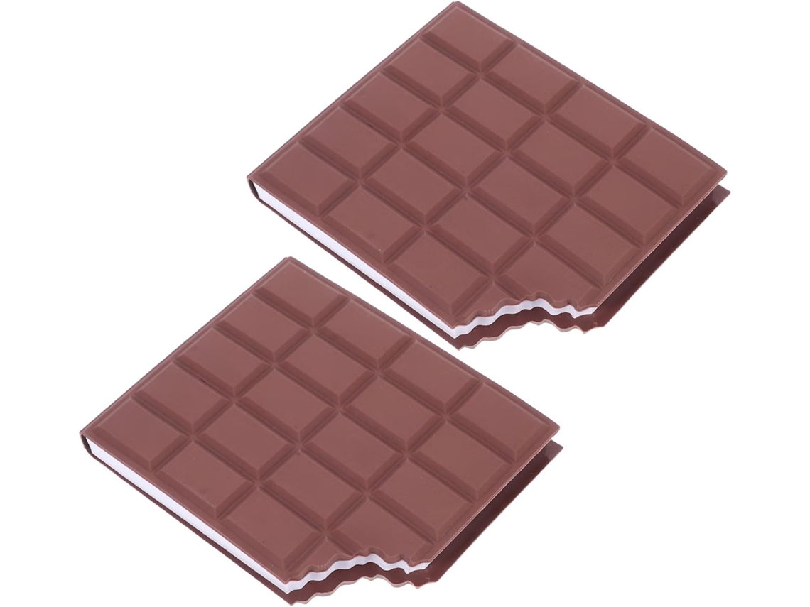 Bloc Note Chocolat Parfumé 2 Unidades, Papel Autoadesivo, Café