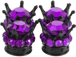 Tampas De Válvulas De Pneus De Caminhão Em Abs E Cobre Com Strass Roxo.