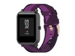 Pulseira De Nylon Com Padrão Listrado De 20 Mm Para Relógios Huami Amazfit Gtr 42 Mm / Gts / Bip / Bip Lite