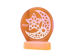 Laxiscreed Luzes Led Decorativas Coloridas Com Controlo Remoto Para Ramadan, Temática Estrela E Lua
