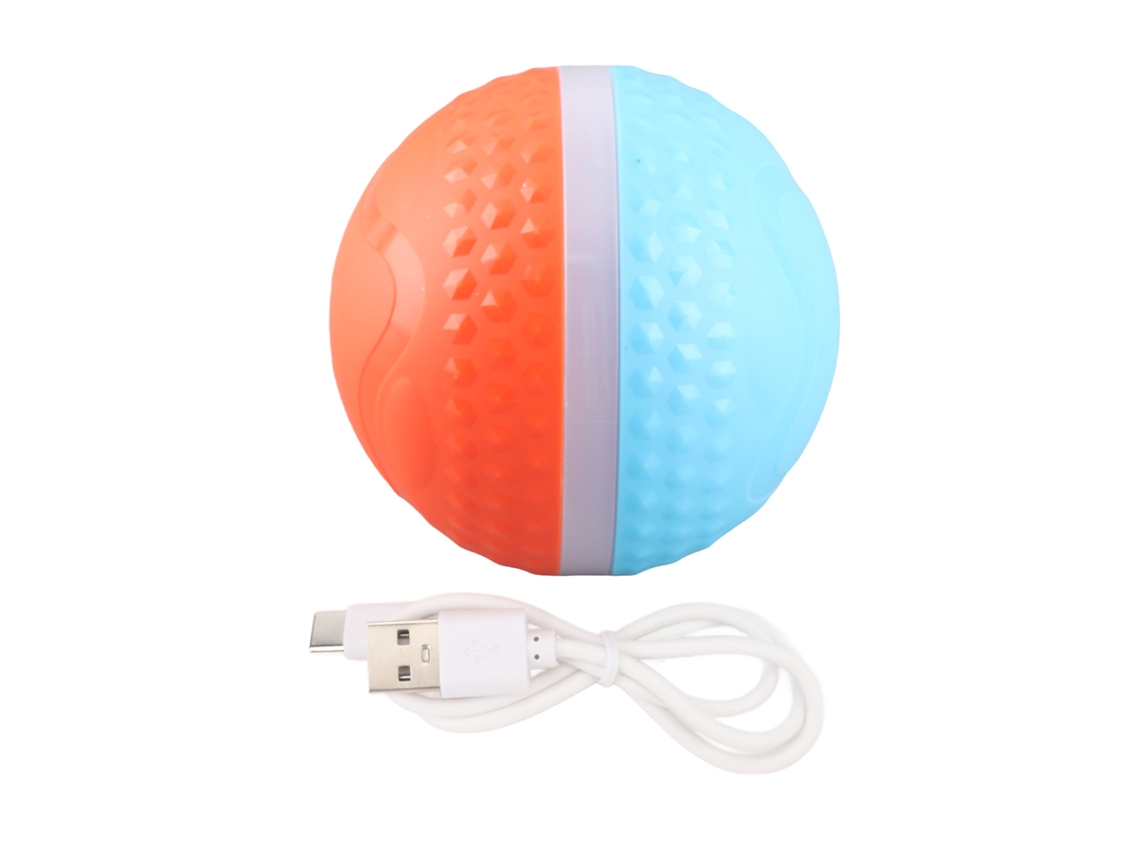 Bola Interativa Inteligente para Cães, Luzes LED, Automática, Recarregável, IP54, Sensor de Movimento | S/MARCA