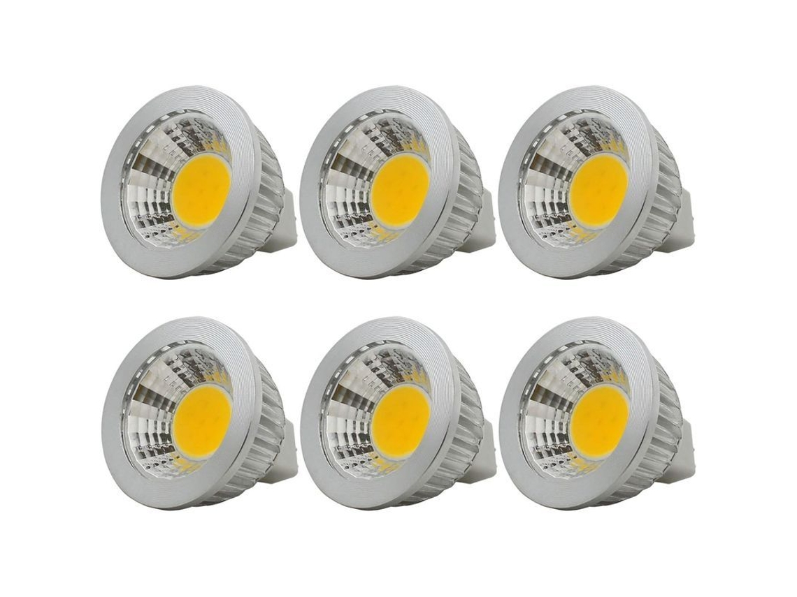 Lâmpadas LED Mr16/gu5.3 3W, 210lm, DC12V, branco quente, pacote de 6 | S/MARCA