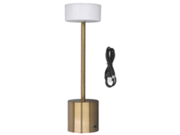 Lâmpada de Mesa Sem Fio Led com Controle por Toque Dimming 3 Modos Bateria 2000mah Usb Ouro