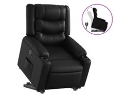 Stand Up Recliner Chair, Stand Up Recliner Chairs Vidaxl Preto Couro Artificial