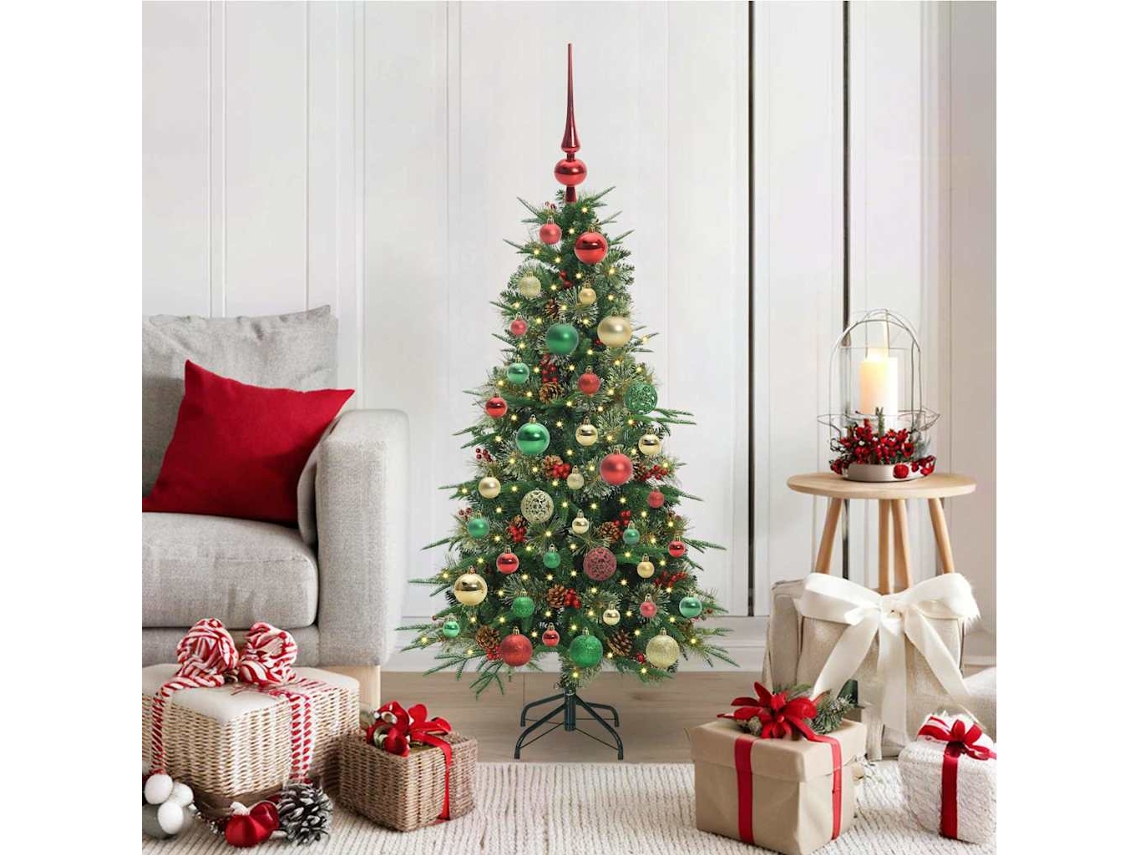 Vidaxl Árvore De Natal Articulada Artificial Verde 120 Cm Pe E Pvc