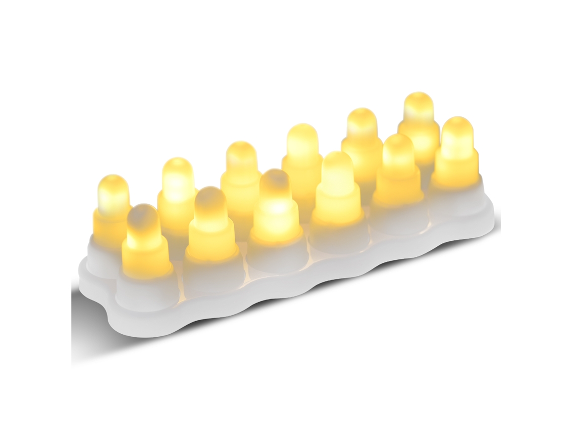 12 Velas Led Sem Chama Piscantes Usb Operadas Decorativas para Festas Casamentos Presentes