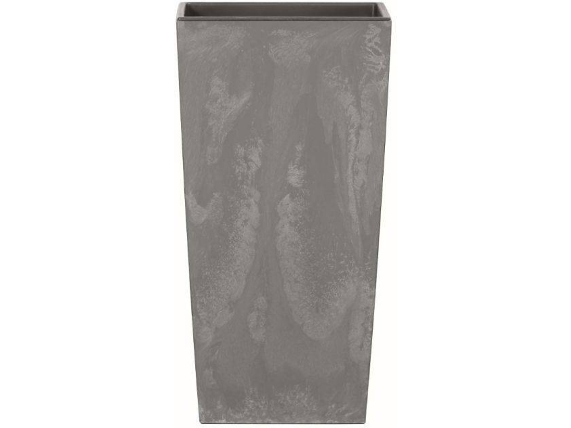Vaso PROSPERPLAST Urbi Square Beton Efect (Cinzento - 17 x 17 x 32.5 cm)