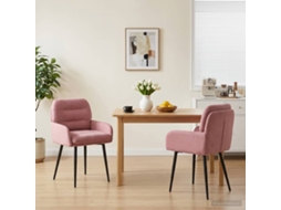 Vidaxl Cadeiras De Jantar 2 Pcs Veludo Rosa 59 X 59,5 X 90 Cm