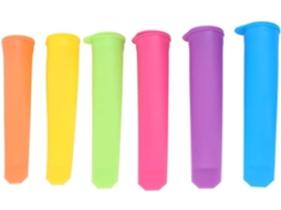 Conjunto De 6-moldes Silicone Reutilizáveis Para Sorvete, Faça Você Mesmo
