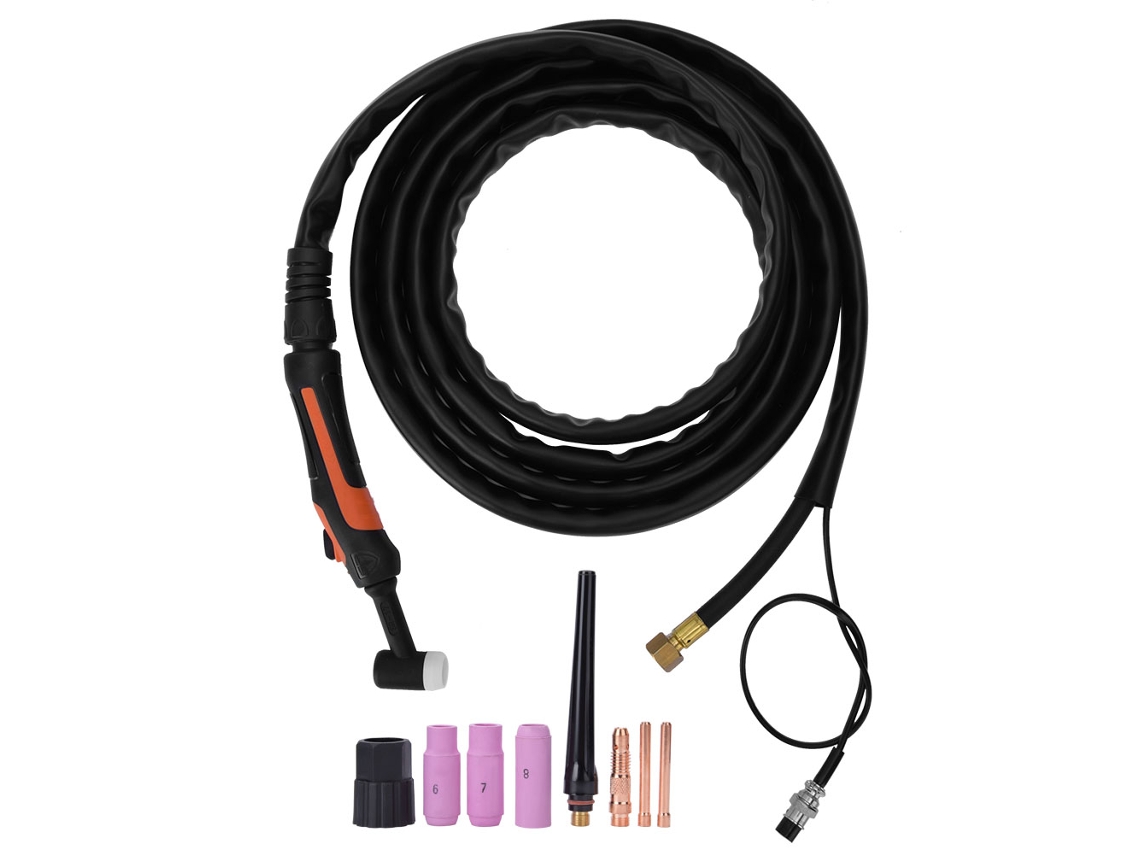 Conjunto de Tocha de Solda TIG 17 com Ar Refrigeração, 4m Cabo, 10mm M16x1.5 Chave Única S/MARCA