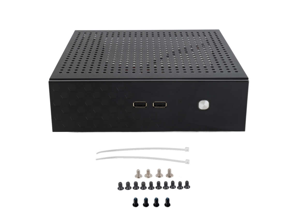 Gabinete De Computador Desktop Com Boa Dissipação De Calor, Compacto, Preto, Mini Gabinete Htpc Itx