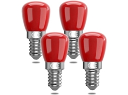 Pacote Com 4 Lâmpadas Led Vermelhas E14 3w E14, Lâmpadas Led Vermelhas Decorativas E14, Substituição De 25w, Adequadas Classe Energética F Ehstmind