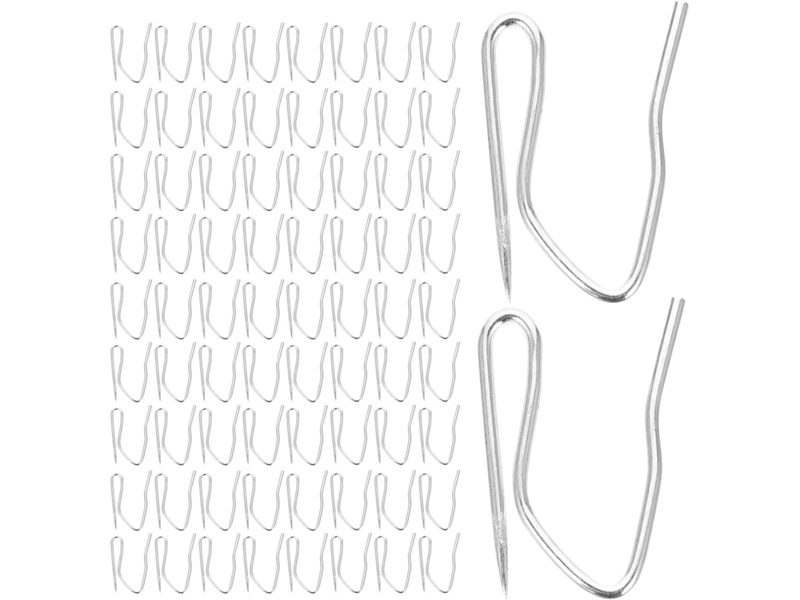 Conjunto de 400 Ganchos e Clipes de Metal Reforçados para Cortinas Grossas, Oferecendo Suporte Durável. SFUSHOS