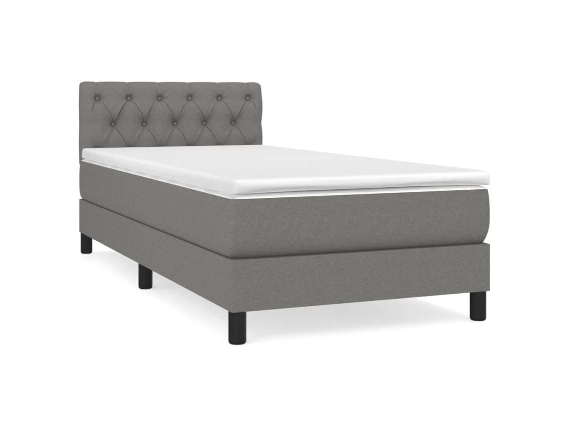 Box Spring Bed, Box Spring Beds Vidaxl Cinzeto Tecido (80 X 200 Cm)