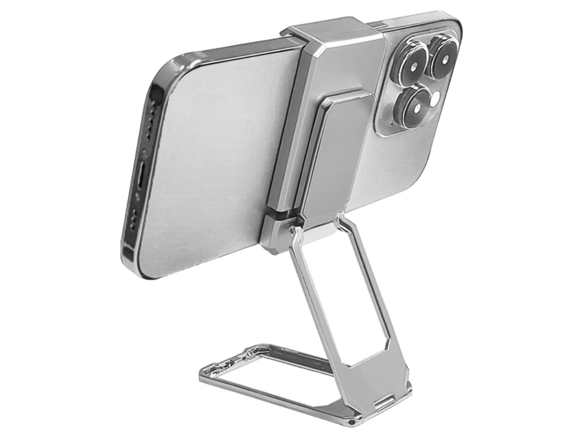 Suporte Universal De Metal Com Rotação De 360 ​​graus Para Celular - Prateado
