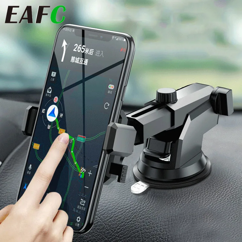 Suporte para Celular Veicular com Ventosa por Gravidade, Vertical Retrátil, Dobrável e Giratório Para brisa AQUAFORGE