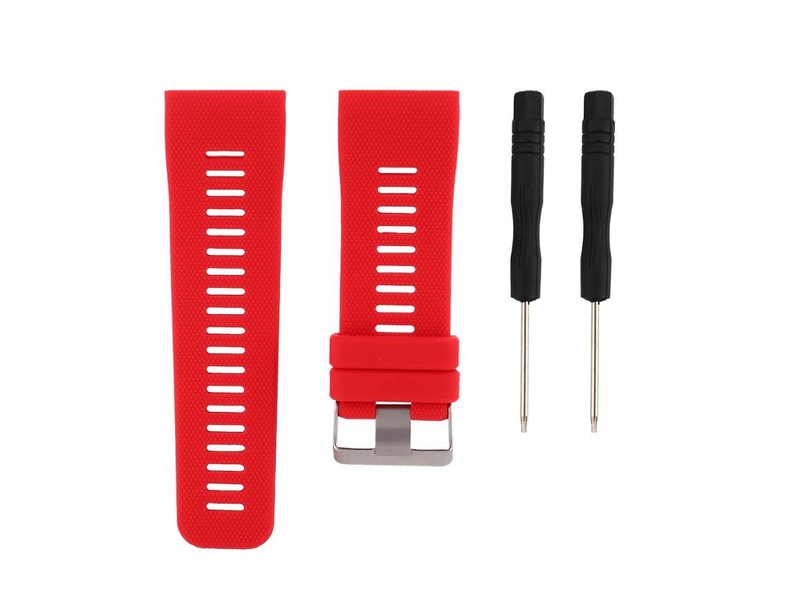 Pulseira de gel de silicone para relógio Garmin Vivoactive HR (vermelha)