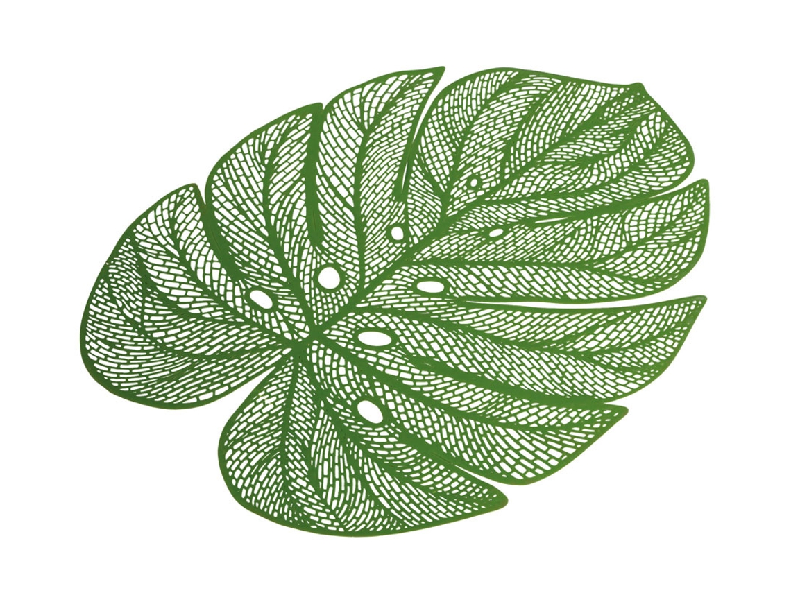Base em folha de PVC verde 45 cm