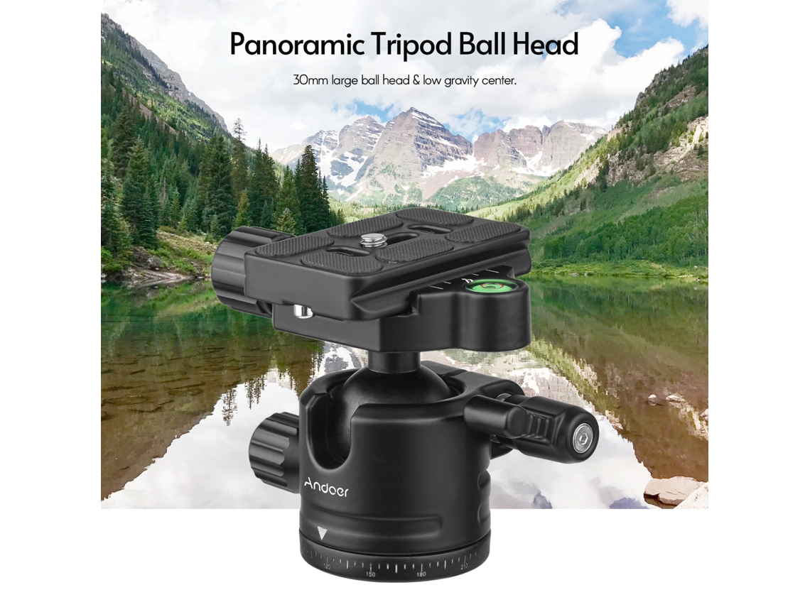 Raum-cabezal De Trípode Andoer: Panorâmico, Bola, Fluido E Adaptador Para Câmera
