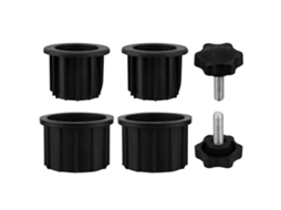 Conjunto de acessórios para base de guarda-chuva de fixação preta de fixação rápida 6 pçs de maçaneta de mão