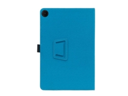 Capa De Couro Vertical Duas Dobras Com Descanso De Mão Halinuia, Cor Azul Pavão Para Tcl Tab 10l Gen 2 10,1 Polegadas