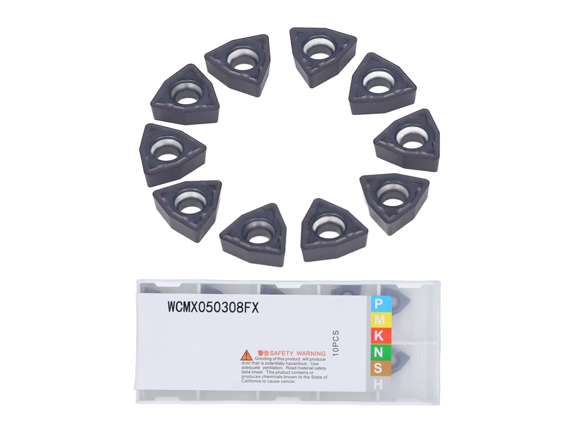 10 Insertos De Carburo Cnc Wcmx050308fx