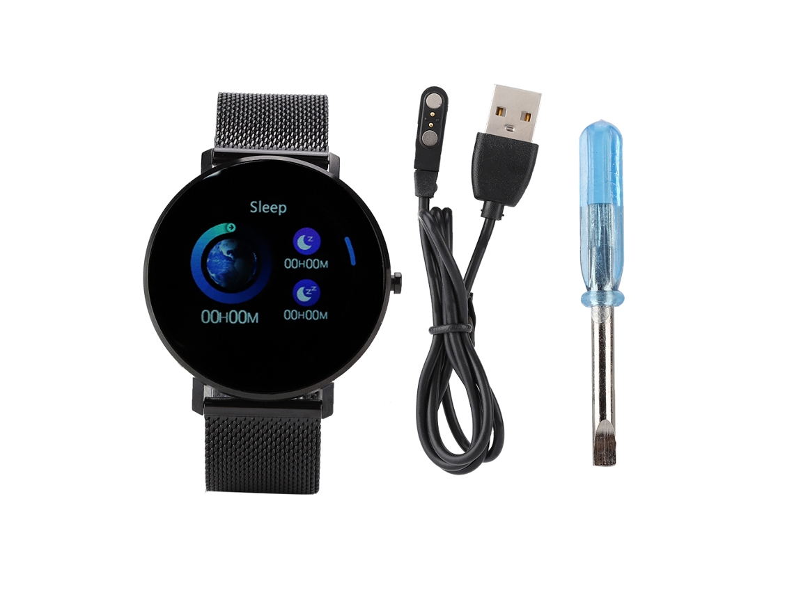 Relógio inteligente esportivo à prova d'água EOOCOO com monitor de frequência cardíaca e tela TFT redonda 1.22 polegadas