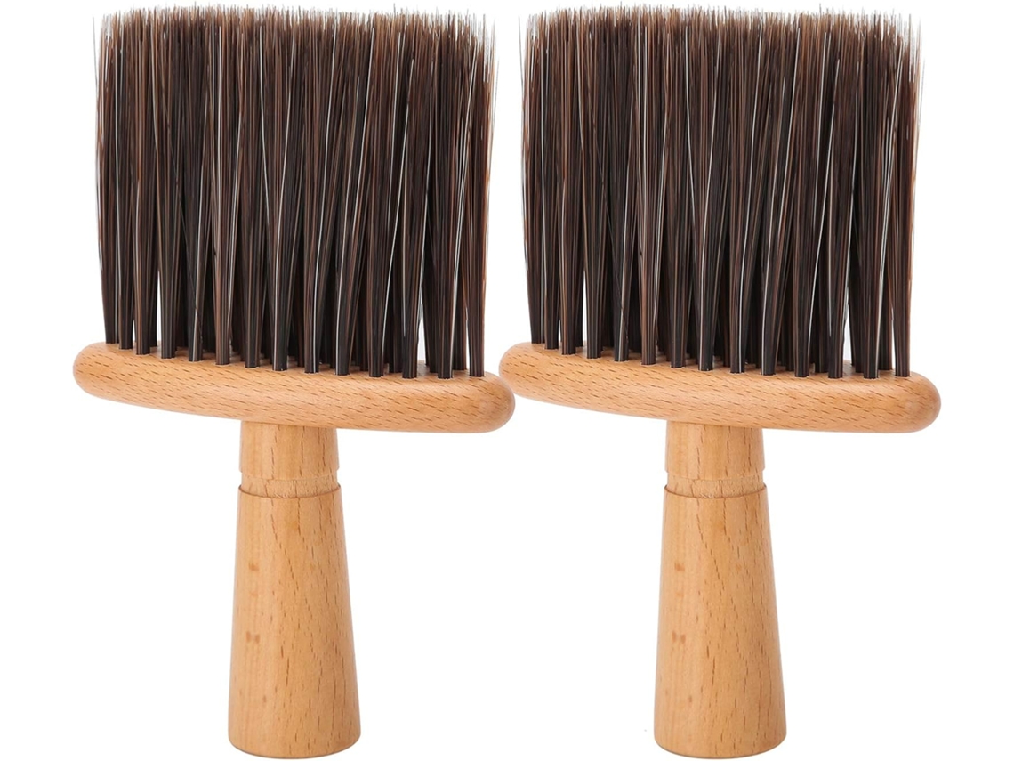 Escova De Cabelo Srliya Com Cabo Madeira, 2 Peças, Macia E Durável Para Remoção De Pelos