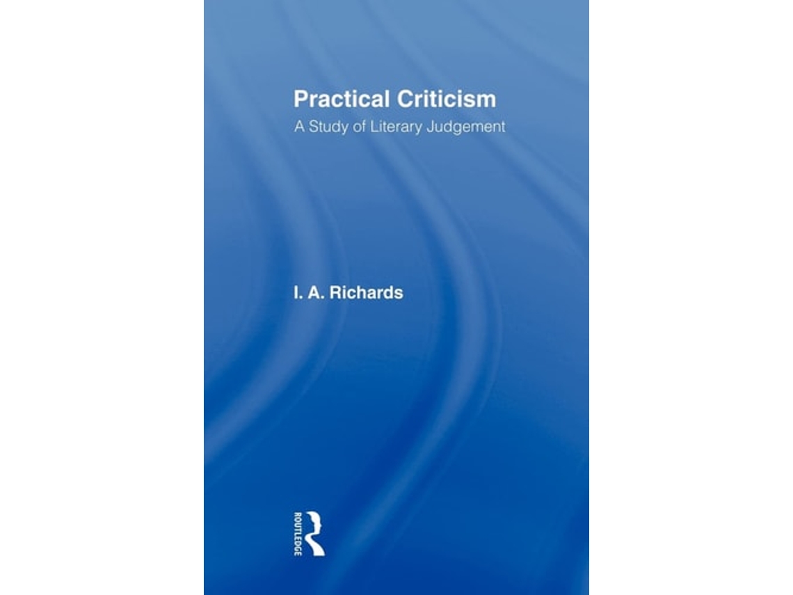 Livro Practical Criticism V 4 de I A Richards (Inglês)