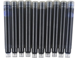Conjunto De 10 Refis Tinta Azul Para Caneta Tinteiro Diâmetro Interno