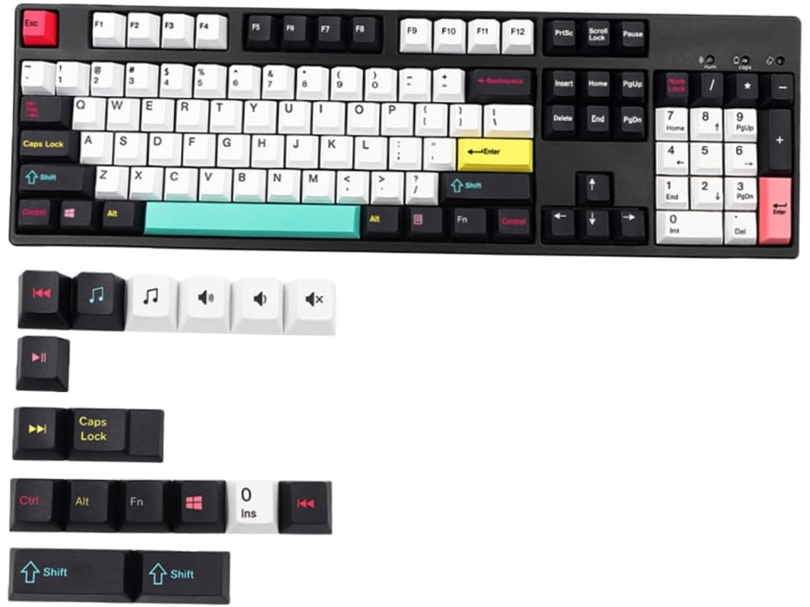 Teclas De Substituição Para Teclados Mecânicos, Teclas Decorativas E Resistentes Ao Desgaste Teclas De Substituição Para Teclados Mecân Gokoco