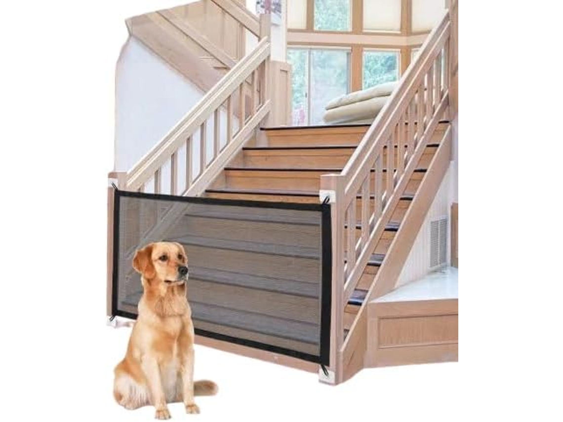 Cerca Pet Removível Cercado De Cachorros E Crianças Tela De Proteção Grande 122x78 Cm 4 Ganchos