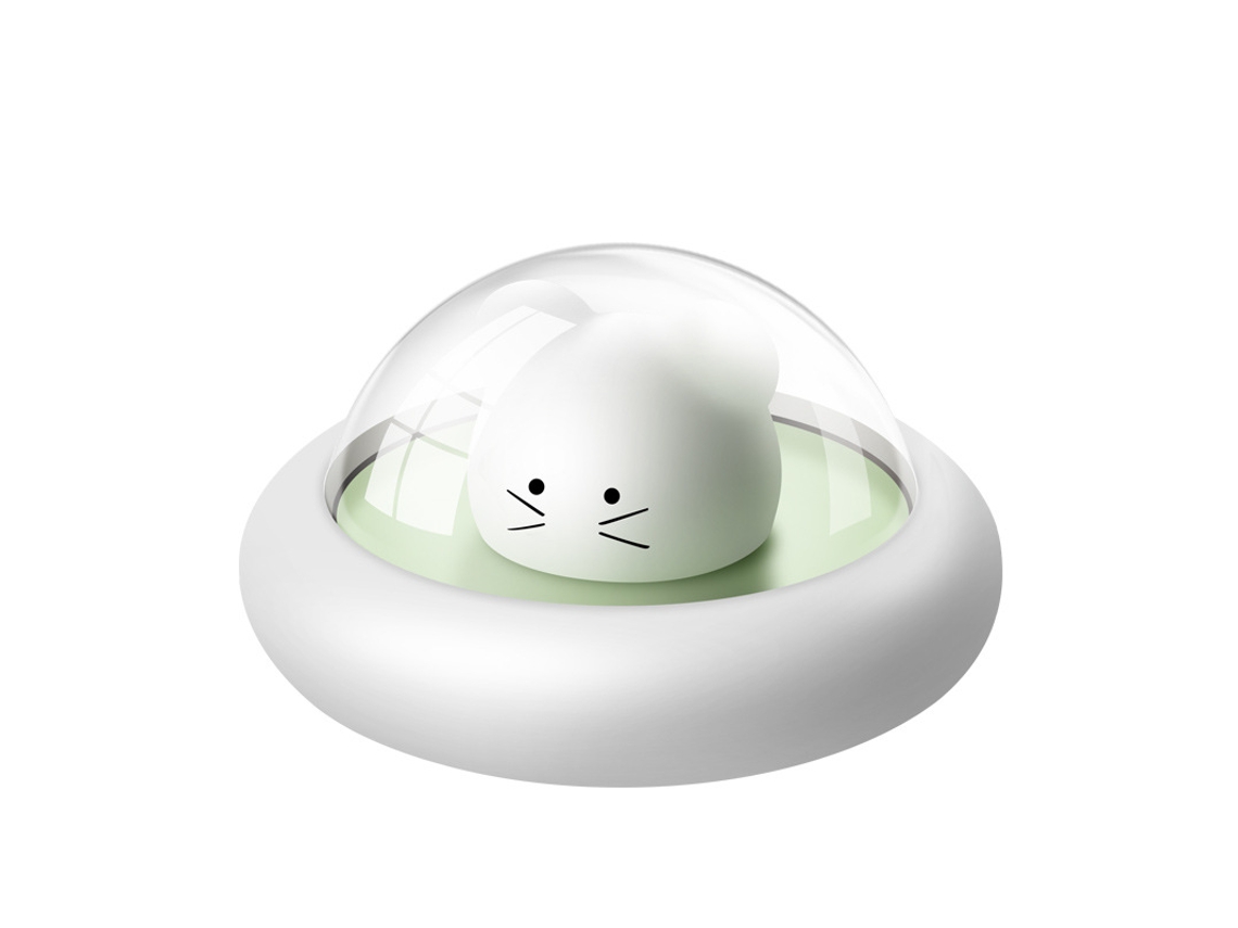 Luz de noite para berçário pequena com carregamento usb 3 níveis reguláveis cute rato verde S/MARCA