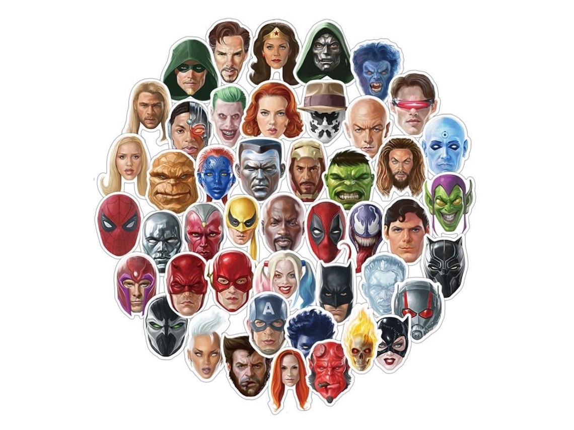 50X Adesivos NORTHIX Super-Heróis #2