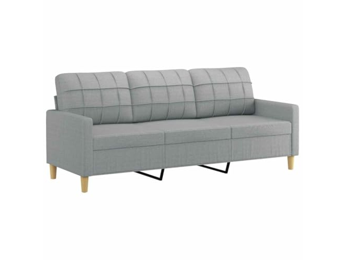 3-seater Sofa, 3-seater Sofas Vidaxl Creme Tecido (n/a)