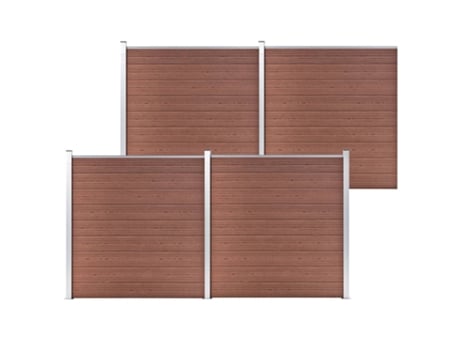 Painel De Vedação Para Jardim 699x186 Cm Wpc Castanho Haochrymec