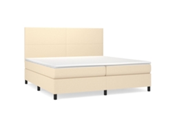 Box Spring Bed, Box Spring Beds Vidaxl Creme Tecido (200 X 200 Cm)